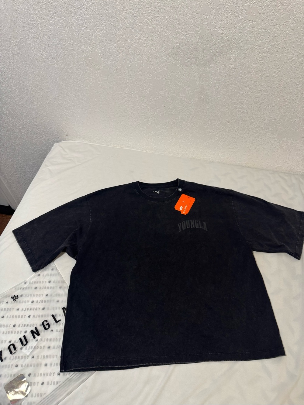 YoungLA Black Cropped Tee